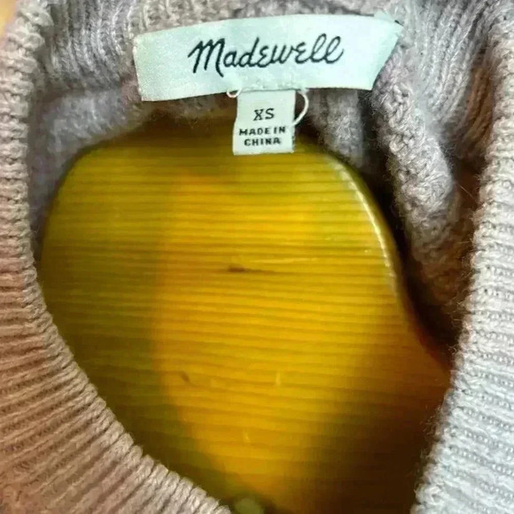 Madewell Striped Waffle Texture Striped Sweater Women’s Size XS - Picture 6 of 8